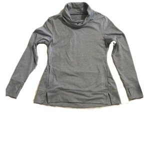 Women's Heather Blue Cowl Neck Sweatshirt
